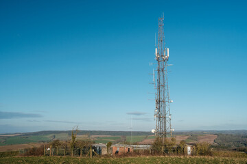 mast at goodwood hill, west sussex in the south downs national park, goodwood, west sussex, england, location, south downs national park