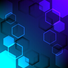 Abstract technology geometric hexagon cybersport, hexagonal gaming vector tech background.