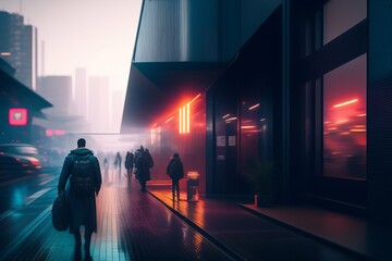 people in the city ai generative