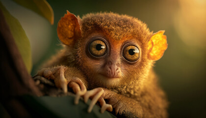 Tarsier in the Wild created with Generative AI 