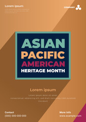 Asian Pacific American Heritage Month. Celebrating the history of Asian America in may. Design for background, poster, banner