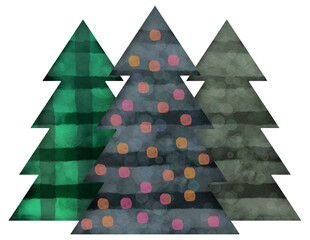 Christmas Tree Illustration Green