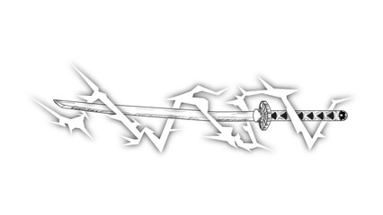 Lightning Katana Tattoo