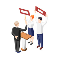 Politicians And Placards Composition