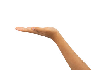 hand showing something isolated for mockups