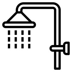 shower line icon style