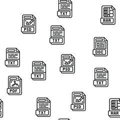 file format document vector seamless pattern