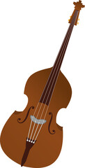 Obraz na płótnie Canvas Jazz and instruments:Double bass 