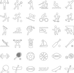 icon  line sport competition logo design sports equipment