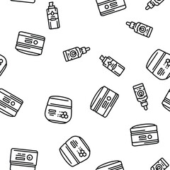 cream cosmetic product beauty vector seamless pattern