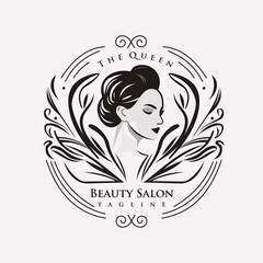 Beauty logo for woman. Logo can be used for beauty salon, cosmetic, spa. Premium Vector