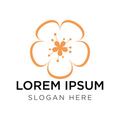 flower logo vector illustration on white background