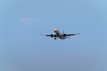 Tan Son Nhat Airport, Ho Chi Minh City, Vietnam - Commercial aircraft is about to land at Tan Son...
