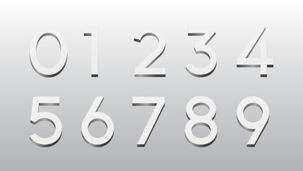 numbers counting numbers symbol signs white numbers gray
