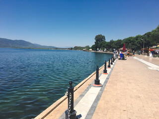 Koycegiz lake coastal view near Dalyan village in Mugla province, Turkey