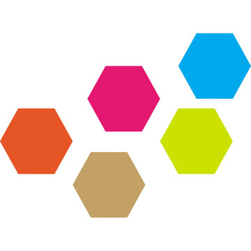 colorful hexagon images shapes
