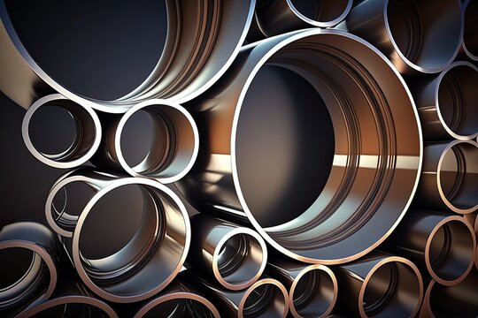 steel pipes Background in the steel business. Generative AI