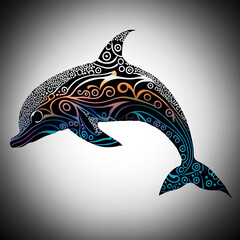 Dolphin with pattern