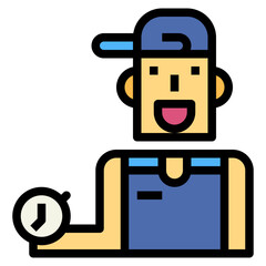 trainer filled outline icon style