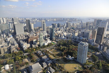 東京タワーからのお台場方面景色