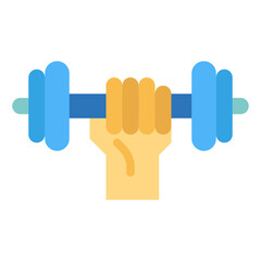 dumbbells flat icon style