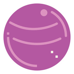 wellness ball flat icon style