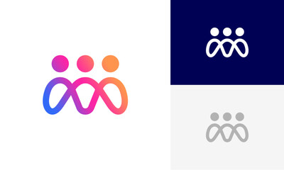community logo, social community logo, global community logo, human family logo icon design vector