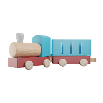 Wooden toy train