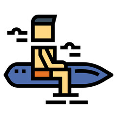 people filled outline icon style