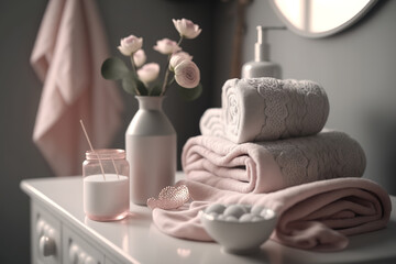 Obraz na płótnie Canvas spa still life with towels