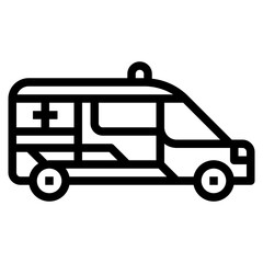 ambulance line icon style