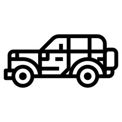 jeep line icon style