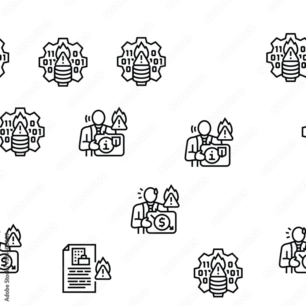 Poster email marketing internet web vector seamless pattern