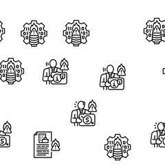 email marketing internet web vector seamless pattern