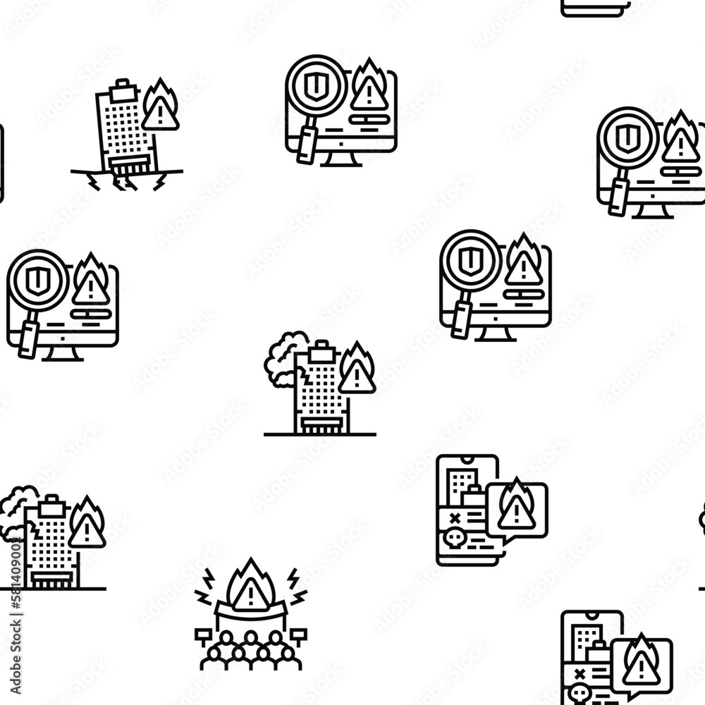 Poster email marketing internet web vector seamless pattern