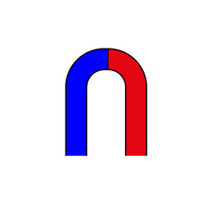 Magnet icon isolated on white background. Magnet illustration