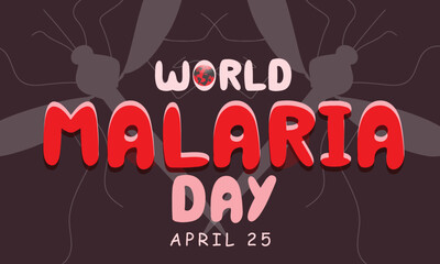 Fototapeta na wymiar World Malaria Day. Template for background, banner, card, poster 