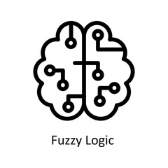 Fuzzy Logic  Vector   Outline Icons. Simple stock illustration stock