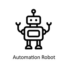 Automation Robot Vector   Outline Icons. Simple stock illustration stock