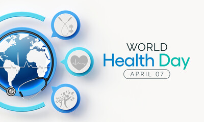 World Health day is observed every year on April 7, to raise awareness about the overall health and well-being of people across the globe. 3D Rendering