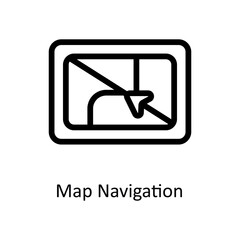 Map Navigation Vector   Outline Icons. Simple stock illustration stock