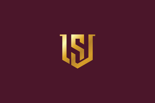 LSJ letter with golden typography brand logo design, lsj icon, lsj golden icon design