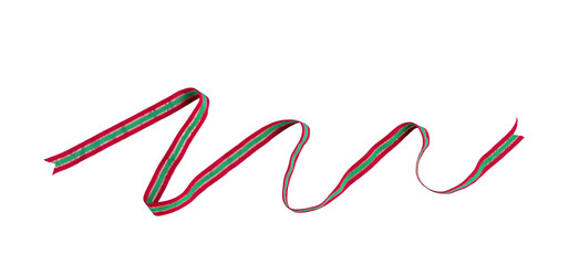 Colorful ribbon, isolated on transparent background.