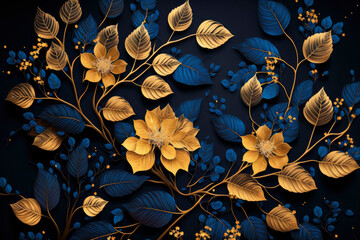 Floral background of beautiful flowers. Natural pattern wallpaper ,made with Generative AI