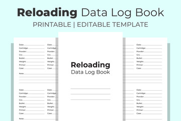 Reloading Data Log Book - obrazy, fototapety, plakaty