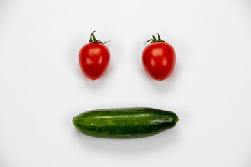 tomatoes and cucumber