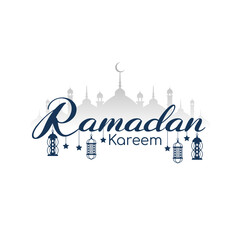 Ramadan Kareem Islamic festival beautiful text design card