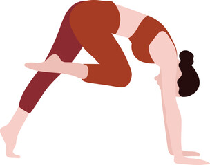 yoga girl flat design vector