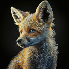 Fox Cub, Digital Art