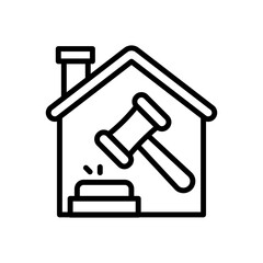 Real Estate Law icon in vector. illustration